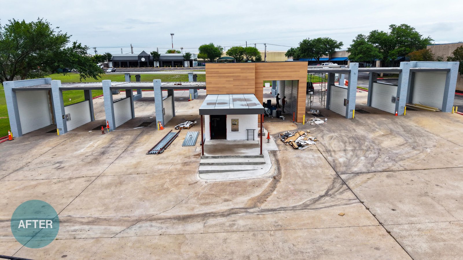 Updated Freddie’s Carwash facility featuring exterior improvements ahead of the July grand opening.