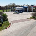Aerial view of Freddie’s Carwash property in Wells Branch before renovation work began.