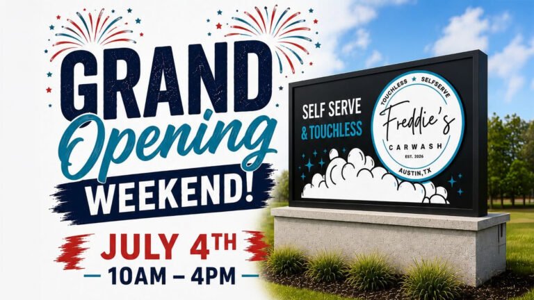 Freddie's Carwash preparing for grand opening.